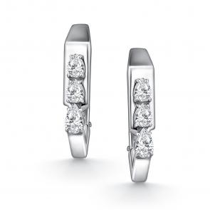 Серебряные серьги АЛЬКОР с фианитом 02-5095/00КЦ-00 фото