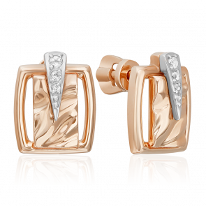 Серьги из комбинированного золота Platina с топазом 02-5096-00-201-1111 фото