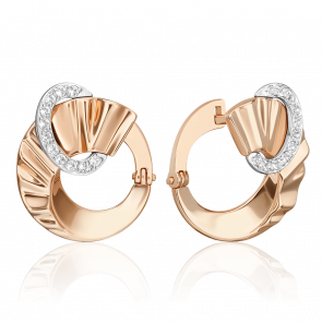 Серьги из комбинированного золота Platina с топазом 02-5100-00-201-1111 фото