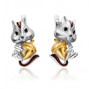 Серебряные серьги Platina с эмалью 02-5105-00-000-0200 фото