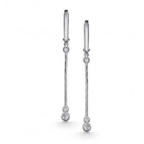 Серебряные серьги АЛЬКОР с бриллиантом 02-5107/000Б-00 фото