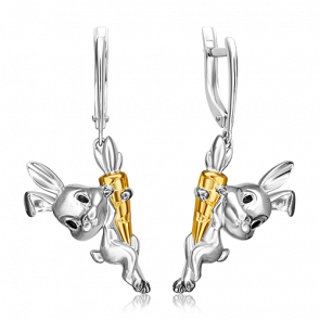 Серебряные серьги Platina с эмалью 02-5112-00-000-0200 фото