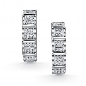 Серебряные серьги АЛЬКОР с фианитом 02-5170/00КЦ-00 фото