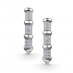 Серебряные серьги АЛЬКОР с фианитом 02-5171/00КЦ-00 фото