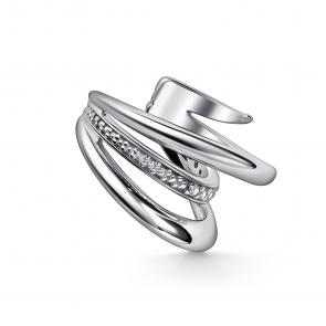 Серебряные серьги АЛЬКОР с фианитом 02-5177/00КЦ-00 фото