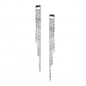 Серебряные серьги АЛЬКОР с фианитом 02-5182/00КЦ-00 фото