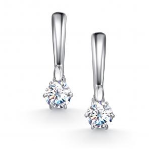 Серебряные серьги АЛЬКОР с муассанитом 02-5188/000М-00 фото