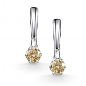 Серебряные серьги АЛЬКОР с муассанитом 02-5188/001М-00 фото