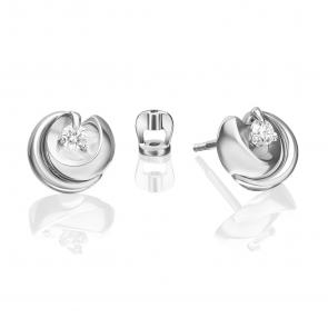 Серьги из белого золота Platina с бриллиантом 02-5214-00-101-1120 фото