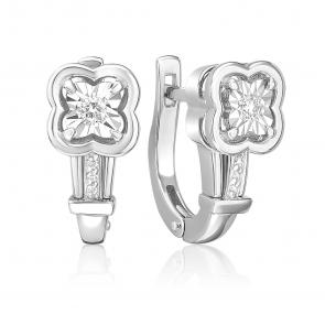 Серьги из белого золота Platina с бриллиантом 02-5239-00-101-1120 фото