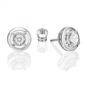 Серьги из белого золота Platina с бриллиантом 02-5275-00-101-1120 фото