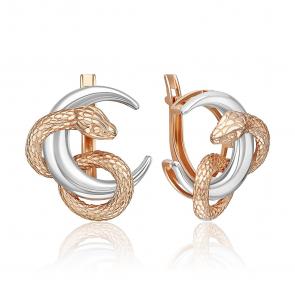 Золотые серьги Символ года Змея Platina 02-5292-00-000-1111 фото