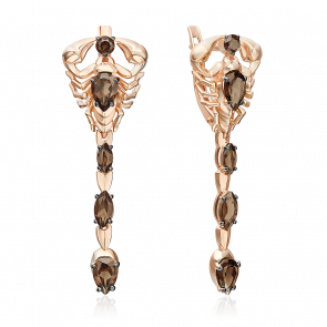 Золотые серьги Platina с кварцем 02-5294-00-202-1110 фото