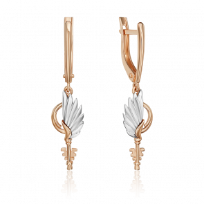 Серьги из комбинированного золота Platina 02-5318-00-000-1111 фото