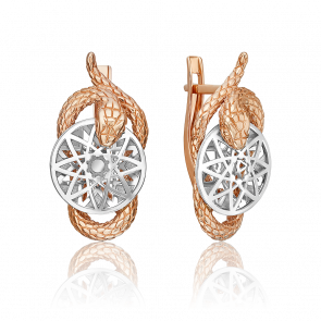 Серьги из комбинированного золота Platina 02-5328-00-000-1111 фото