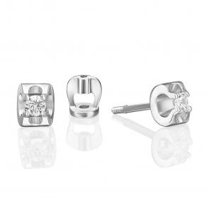 Серьги из белого золота Platina с бриллиантом 02-5331-00-101-1120 фото
