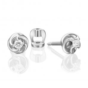 Серьги из белого золота Platina с бриллиантом 02-5342-00-101-1120 фото