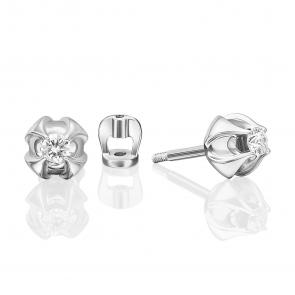 Серьги из белого золота Platina с бриллиантом 02-5346-00-101-1120 фото
