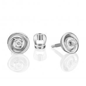 Серьги из белого золота Platina с бриллиантом 02-5348-00-101-1120 фото