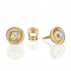 Серьги из комбинированного золота Platina с бриллиантом 02-5348-00-101-1121 фото