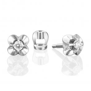 Серьги из белого золота Platina с бриллиантом 02-5350-00-101-1120 фото