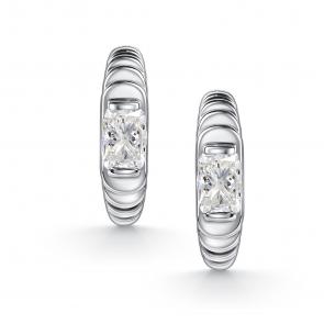 Серебряные серьги АЛЬКОР с горным хрусталём 02-5353/00ГХ-00 фото