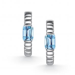 Серебряные серьги АЛЬКОР с топазом 02-5354/00ТБ-00 фото