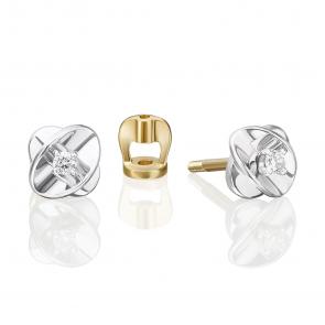 Серьги из комбинированного золота Platina с бриллиантом 02-5356-00-101-1121 фото