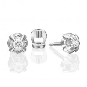 Серьги из белого золота Platina с бриллиантом 02-5361-00-101-1120 фото