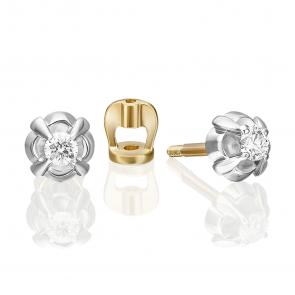 Серьги из комбинированного золота Platina с бриллиантом 02-5361-00-101-1121 фото