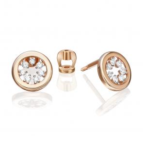 Золотые серьги Platina с бриллиантом 02-5364-00-101-1110 фото