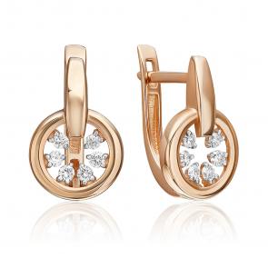 Золотые серьги Platina с бриллиантом 02-5365-00-101-1110 фото