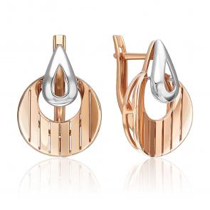 Серьги из комбинированного золота Platina 02-5366-00-000-1111 фото