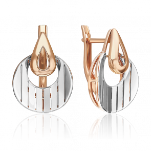 Серьги из комбинированного золота Platina 02-5366-01-000-1111 фото