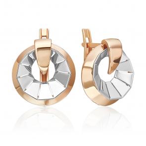 Серьги из комбинированного золота Platina 02-5368-00-000-1111 фото