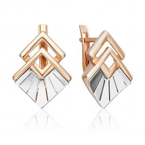 Серьги из комбинированного золота Platina 02-5376-00-000-1111 фото