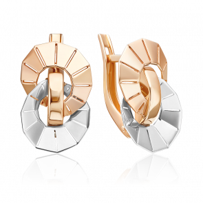 Серьги из комбинированного золота Platina 02-5377-00-000-1111 фото