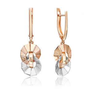 Серьги из комбинированного золота Platina 02-5378-00-000-1111 фото