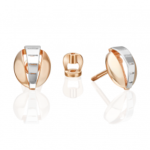 Серьги из комбинированного золота Platina 02-5380-00-000-1111 фото