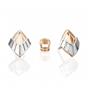 Серьги из комбинированного золота Platina 02-5384-00-000-1111 фото