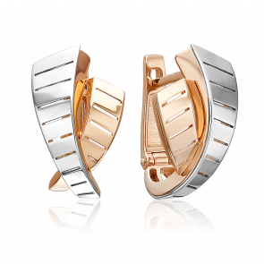 Серьги из комбинированного золота Platina 02-5386-00-000-1111 фото