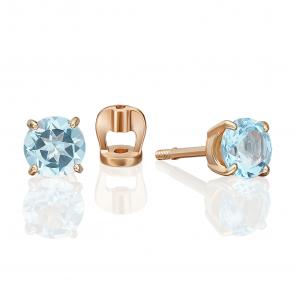 Золотые серьги Platina с топазом 02-5387-00-201-1110 фото