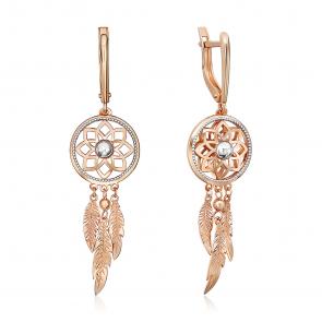 Серьги из комбинированного золота Platina 02-5390-00-000-1111 фото