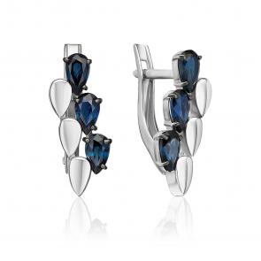 Серьги из белого золота Platina с сапфиром 02-5402-00-102-1120 фото