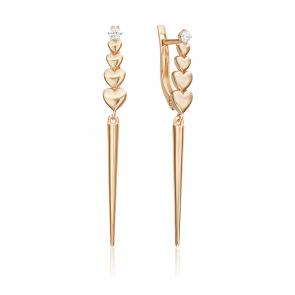 Золотые серьги Platina с фианитом 02-5417-00-401-1110 фото