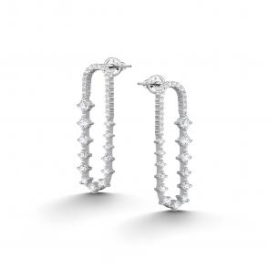 Серебряные серьги АЛЬКОР с фианитом 02-5424/00КЦ-00 фото