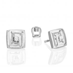 Серьги из белого золота Platina с бриллиантом 02-5437-00-101-1120 фото