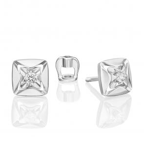 Серьги из белого золота Platina с бриллиантом 02-5440-00-101-1120 фото