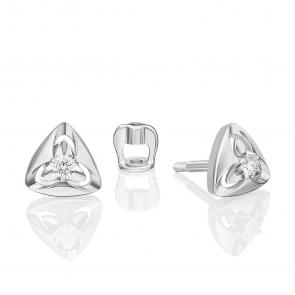 Серьги из белого золота Platina с бриллиантом 02-5441-00-101-1120 фото