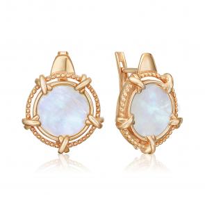 Золотые серьги Platina с перламутром 02-5453-00-744-1110 фото